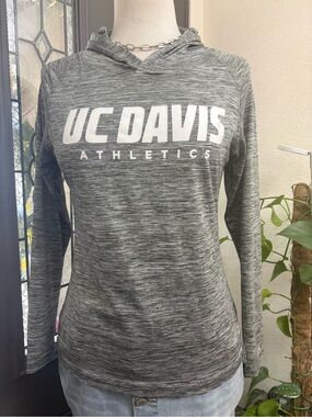 Ohiopyle Gray UC Davis Athletics Hooded Long-Sleeve Pullover
